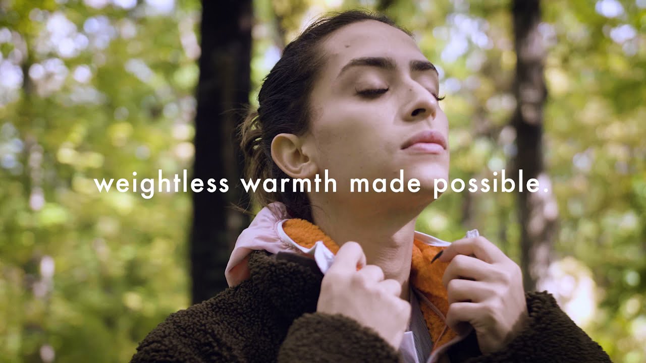 Load video: weightless warmth made possible